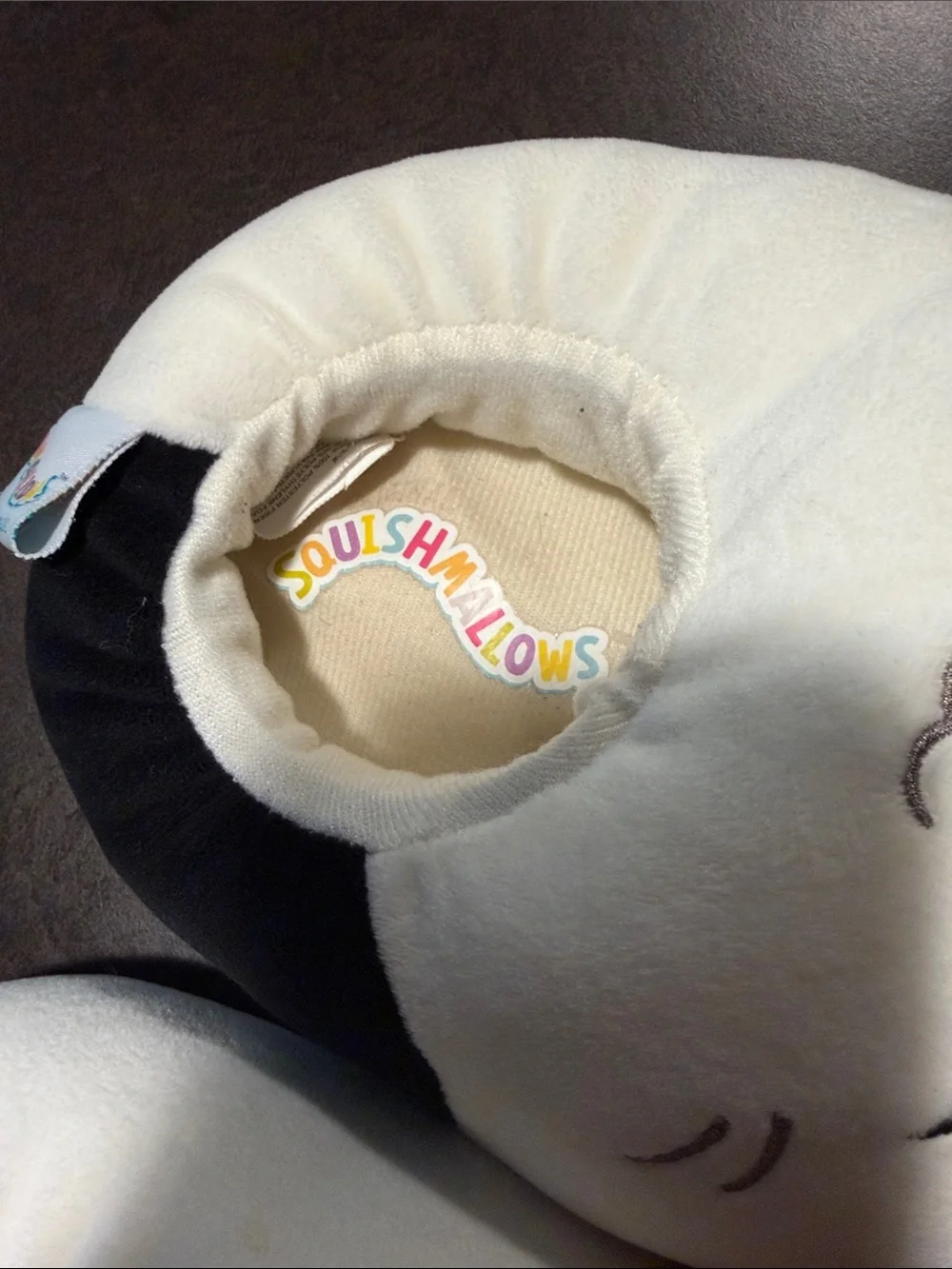 Squishmallows Kids Slippers - White, Black, Orange Calico Cat